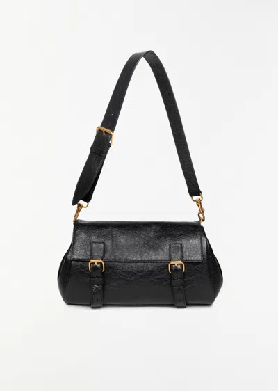 DRIES VAN NOTEN BUCKLE LEATHER SATCHEL