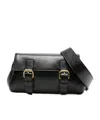 Dries Van Noten Buckle-fastening Leather Shoulder Bag In Black
