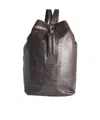 Dries Van Noten Brown Leather Backpack Men In Black