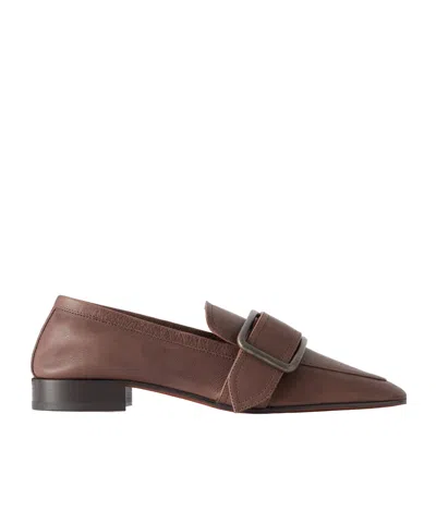 Dries Van Noten Buckle-detailed Leather Loafers In Brown