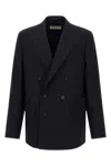 Dries Van Noten Double-breasted Blazer Notched Lapels In Black