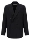 Dries Van Noten Double-breasted Blazer Notched Lapels In Black