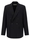 Dries Van Noten Double-breasted Blazer Notched Lapels In Black