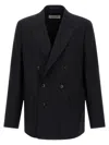 Dries Van Noten Double-breasted Blazer Notched Lapels In Black