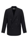 Dries Van Noten Double-breasted Blazer Notched Lapels In Blue
