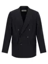 Dries Van Noten Double-breasted Blazer Notched Lapels In Blue