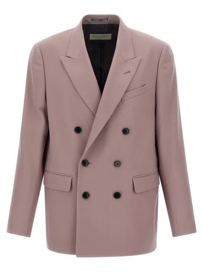 Dries Van Noten Double-breasted Blazer Notch Lapels In Purple