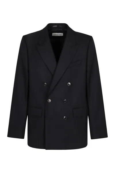 Dries Van Noten Buforden Double-breasted Jacket In Wool In Black