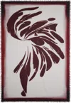 Dries Van Noten Burgundy & Gray Printed Scarf