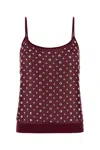 Dries Van Noten Calipso Embellished Voile Slip Top In Bordeaux