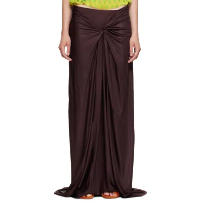 Dries Van Noten Burgundy Humila Maxi Skirt In 358 Burgundy