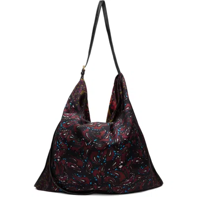 Dries Van Noten Burgundy Large Scarf Tote In 701 Rust