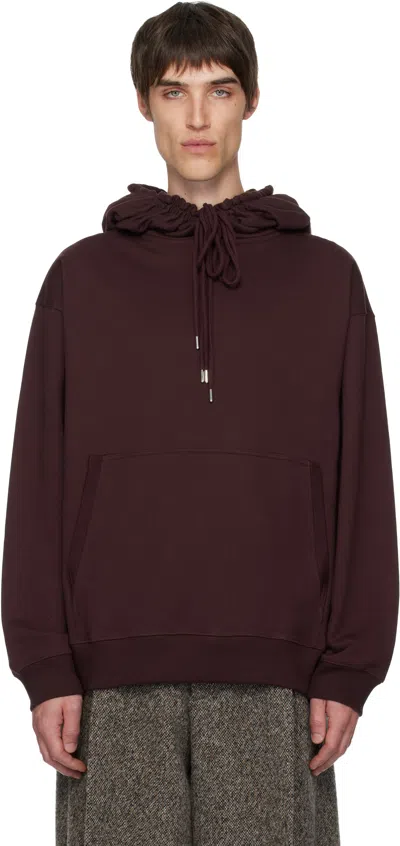 Dries Van Noten Long-sleeved Sweatshirt In Burgundy