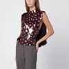 Dries Van Noten Burgundy Sequinned Top Women In Red