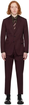Dries Van Noten Burgundy Soft Constructed Suit In 355 Wine