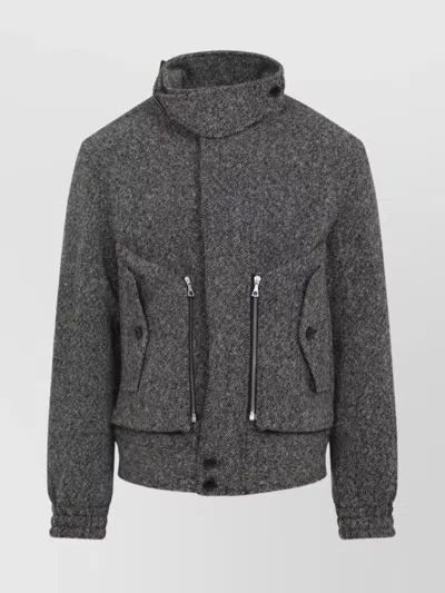 DRIES VAN NOTEN BUTTON DETAIL HIGH COLLAR JACKET