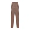 Dries Van Noten Button Detailed Straight Leg Pants In Brown