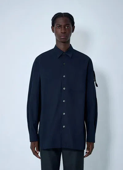 Dries Van Noten Men Button-down Shirt In Blue