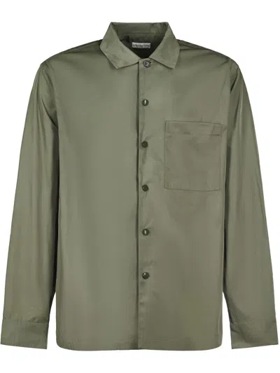 Dries Van Noten Military Polyester Cornish Shirt In Green