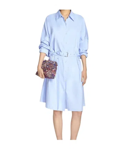 Dries Van Noten Button Dress In Blue