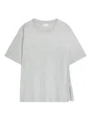 Dries Van Noten Button-embellishment Cotton T-shirt In Gray