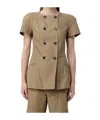 Dries Van Noten Button Jacket In Brown