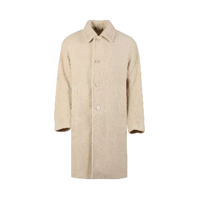 Pre-owned Dries Van Noten Button Up Coat 'ecru' In Cream
