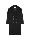 Dries Van Noten Womens Black Rosea Jewel-embellished Woven Coat In Black