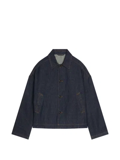 Dries Van Noten Buttoned Jacket In Blue