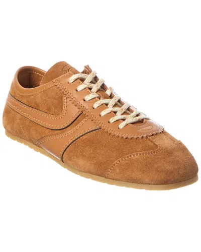 Dries Van Noten Women Brown Low-top Sneakers With Two-tone Lace-up In Suede Woman