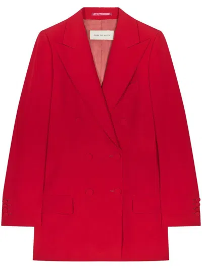 DRIES VAN NOTEN DRIES VAN NOTEN BYLA WOOL DOUBLE-BREASTED FITTED BLAZER CLOTHING