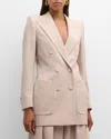 Dries Van Noten Bymees Double-breasted Wool Jacket In Ecru