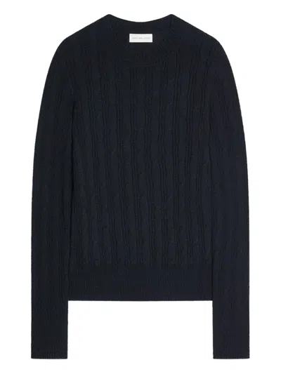 Dries Van Noten Cable-knit Wool Sweater In Blue