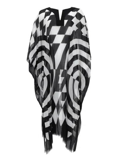 Dries Van Noten Caftan With Print In Multi