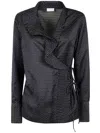 Dries Van Noten "calberton 2350" Motif Jacquard Shirt In Black