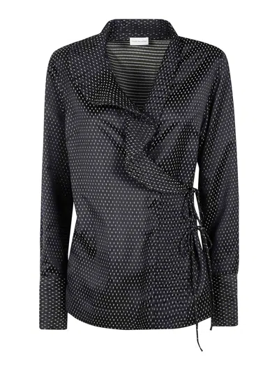 Dries Van Noten Calberton 2350motif Jacquard Shirt In Black