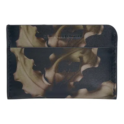 Dries Van Noten Calf Leather Card Wallet In Blue