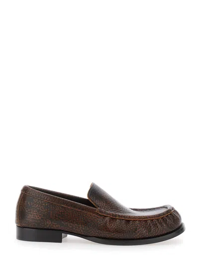 Dries Van Noten Calf Leather Loafer In Animal Print