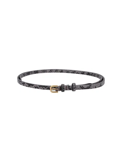 Dries Van Noten Calfskin Belt In Taupe