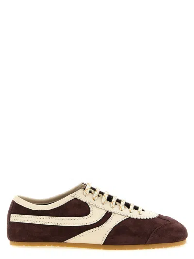 Dries Van Noten Calfskin Leather Colorblock Sneaker In Multi