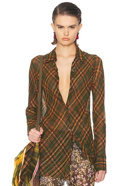 Dries Van Noten Calima Shirt In Brown