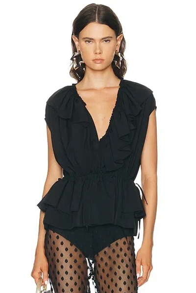 Dries Van Noten Cally Top In Black