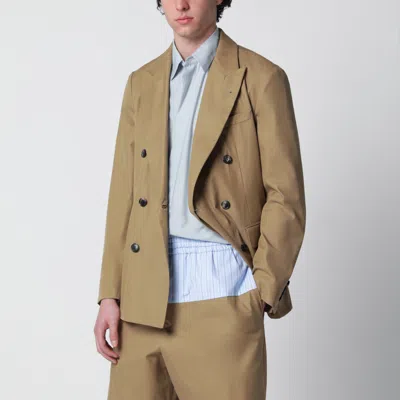 Dries Van Noten Double-breasted Buttoned Blazer In Brown