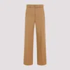 Dries Van Noten Belted Straight-leg Wool-blend Pants In Brown
