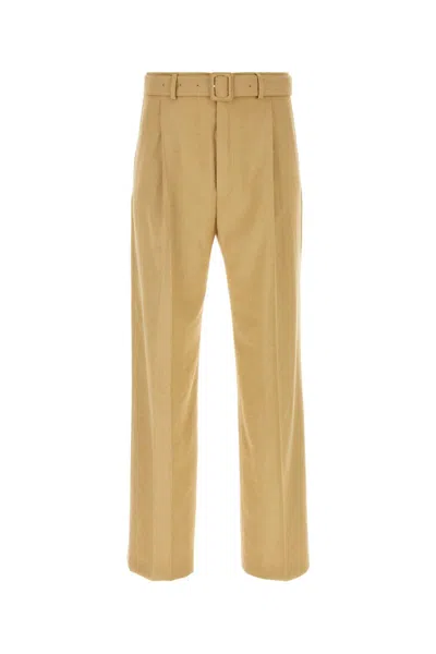 DRIES VAN NOTEN CAMEL VISCOSE BLEND PANT