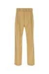 Dries Van Noten Camel Viscose Blend Pant In Light Brown