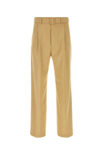 DRIES VAN NOTEN CAMEL VISCOSE BLEND PANT