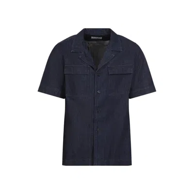 DRIES VAN NOTEN DRIES VAN NOTEN CAMERON BLUE COTTON SHIRT