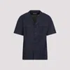 Dries Van Noten Cameron Short-sleeved Shirt In Indigo