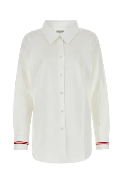 DRIES VAN NOTEN CAMICIA IN POPELINE BIANCO  DONNA
